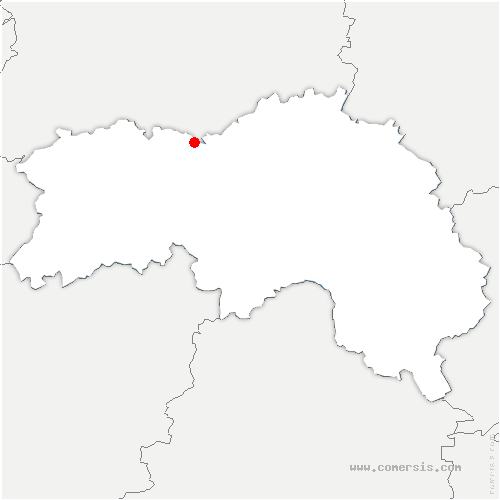 carte de localisation de Creully sur Seulles