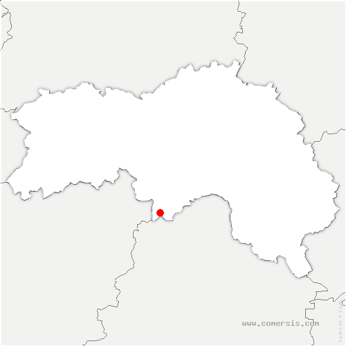 carte de localisation de la Ferrière-Bochard
