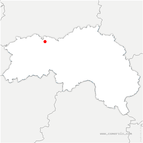 carte de localisation de Saint-Aubert-sur-Orne