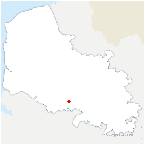 carte de localisation de Bouret-sur-Canche