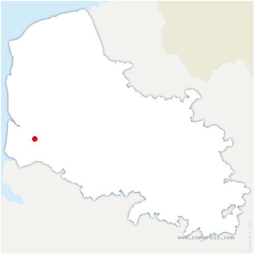 carte de localisation de la Madelaine-sous-Montreuil