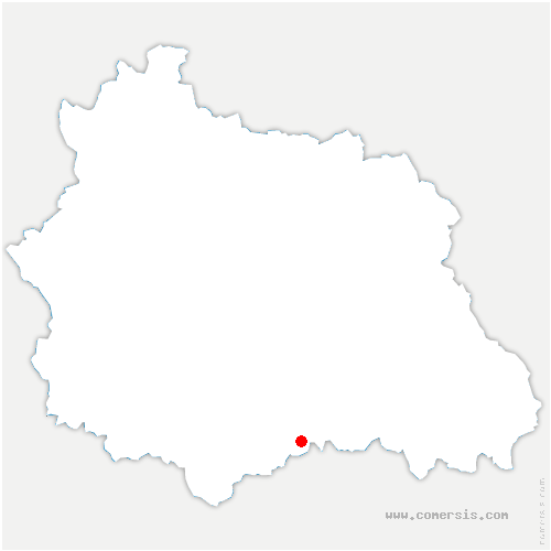 carte de localisation de Charbonnier-les-Mines