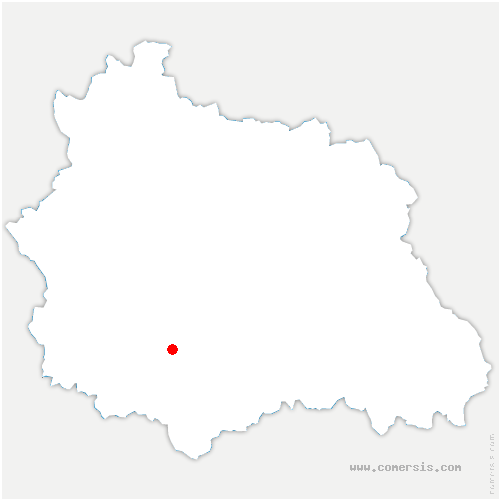 carte de localisation de Chazelles-sur-Lavieu