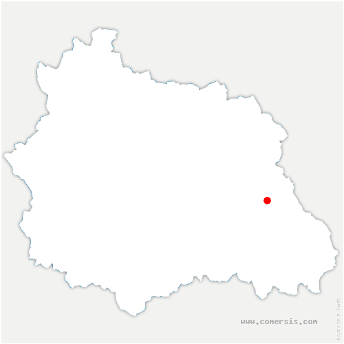 carte de localisation de Olliergues