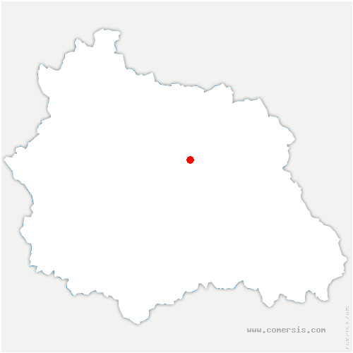 carte de localisation de Rozier-en-Donzy