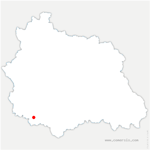 carte de localisation de Saint-Genès-Champespe