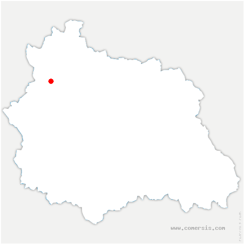 carte de localisation de Saint-Laurent-Chabreuges