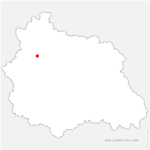 carte de localisation de Saint-Marcel-d'Urfé