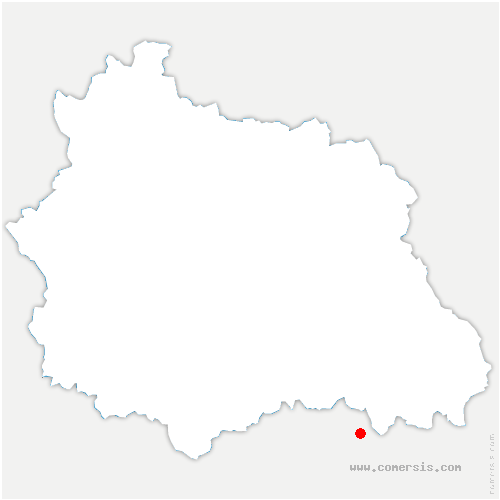 carte de localisation de Saint-Oradoux-de-Chirouze