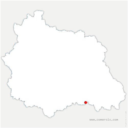carte de localisation de la Valla-en-Gier