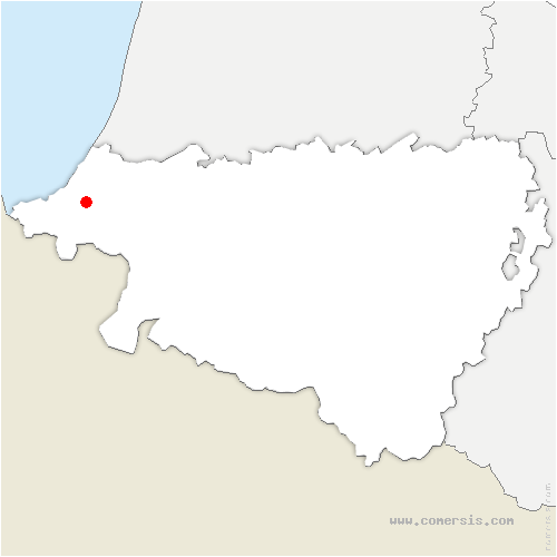 carte de localisation de Ahetze