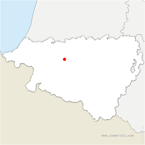 carte de localisation de Arbérats-Sillègue