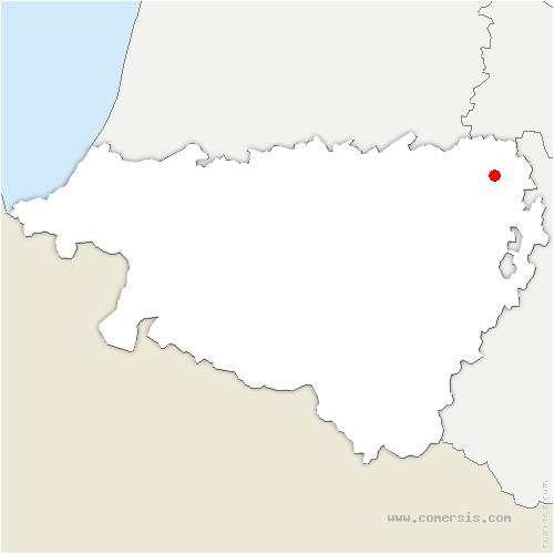 carte de localisation d'Arricau-Bordes
