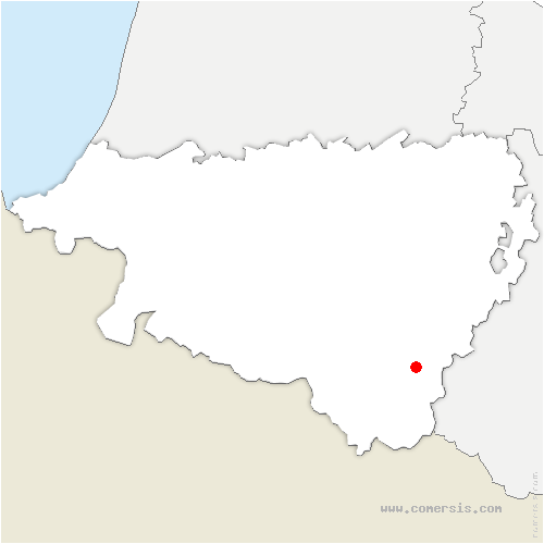 carte de localisation d'Aste-Béon