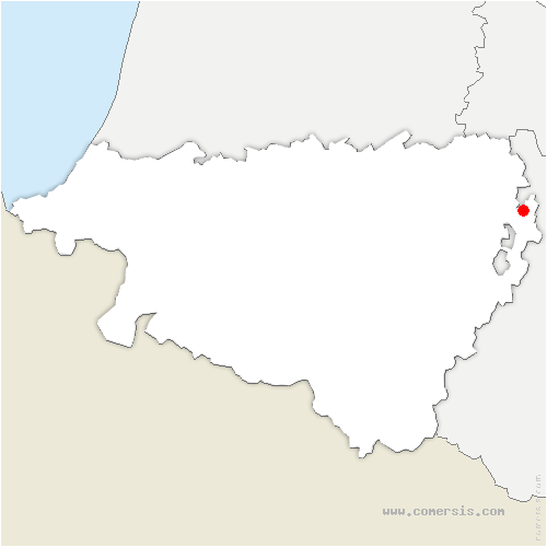 carte de localisation de Bentayou-Sérée