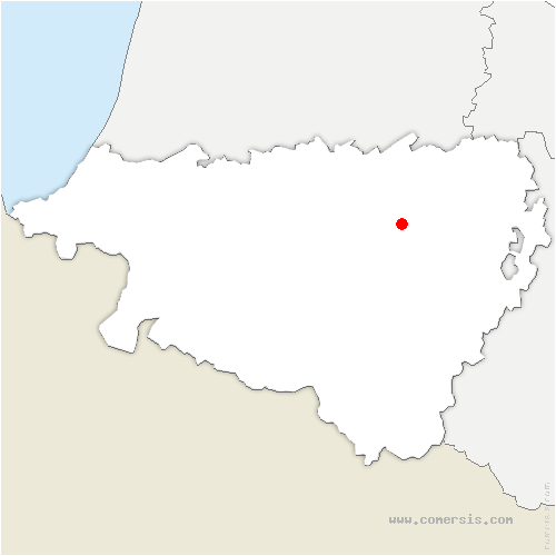 carte de localisation de Beyrie-en-Béarn