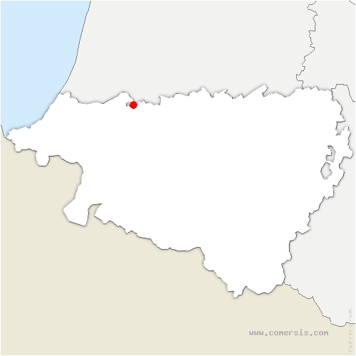 carte de localisation de Bidache
