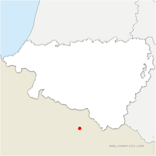 carte de localisation de Castaignos-Souslens