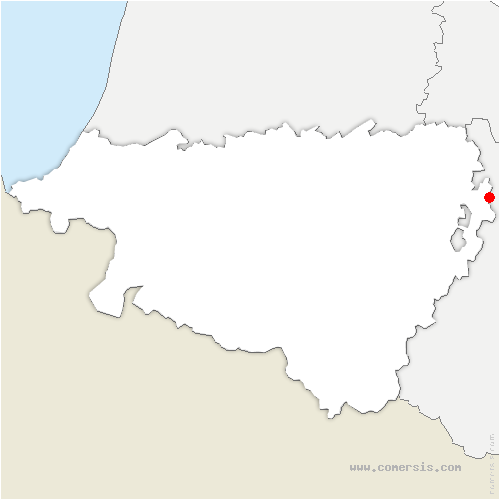 carte de localisation de Casteide-Doat