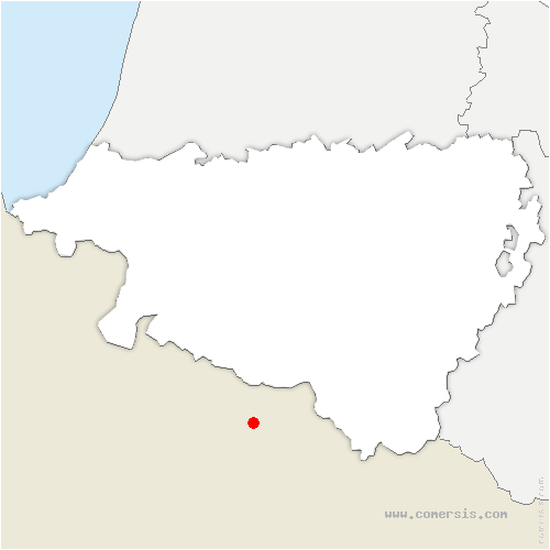 carte de localisation de Gaujacq