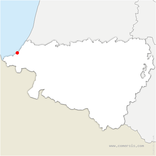 carte de localisation de Guéthary