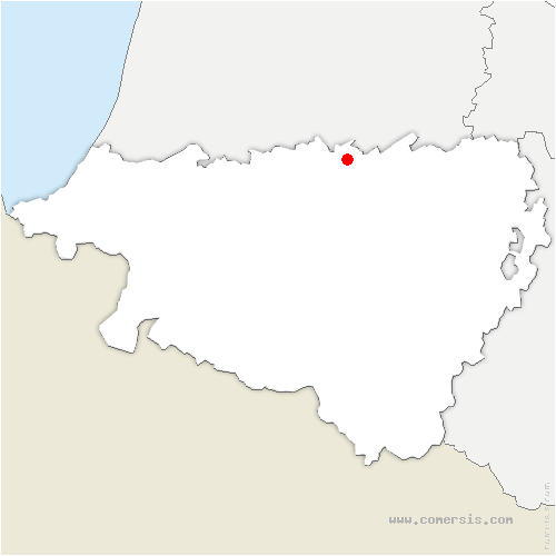 carte de localisation de Lacadée