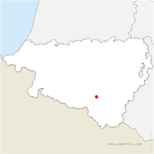carte de localisation de Lourdios-Ichère
