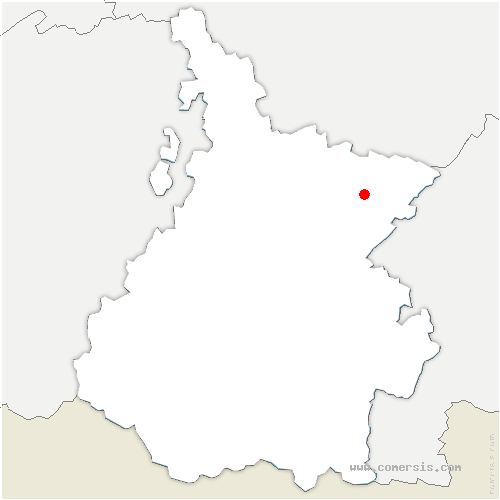 carte de localisation de Tournous-Devant