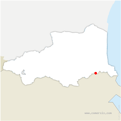 carte de localisation de l'Albère