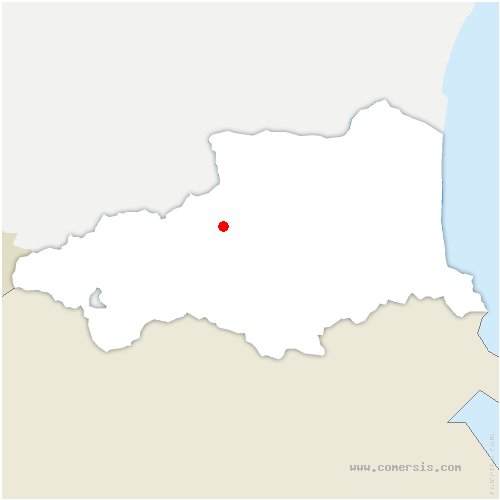 carte de localisation de Campôme