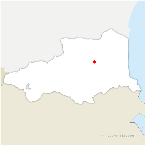 carte de localisation de Corbère