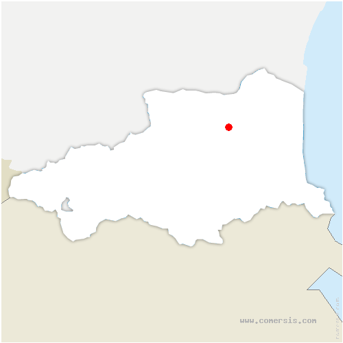 carte de localisation de Corneilla-la-Rivière