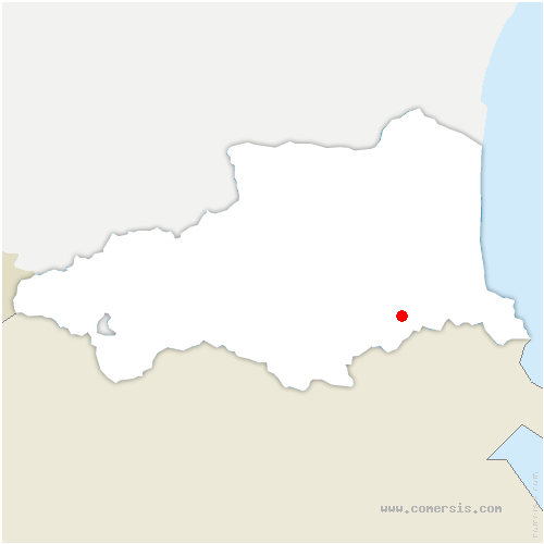 carte de localisation de Fraissé-des-Corbières