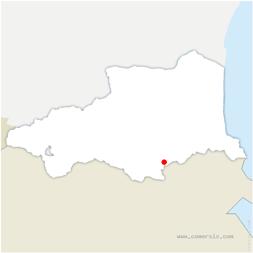 carte de localisation de Saint-Laurent-de-Cerdans