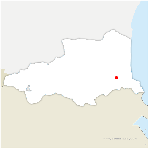carte de localisation de Villelongue-dels-Monts
