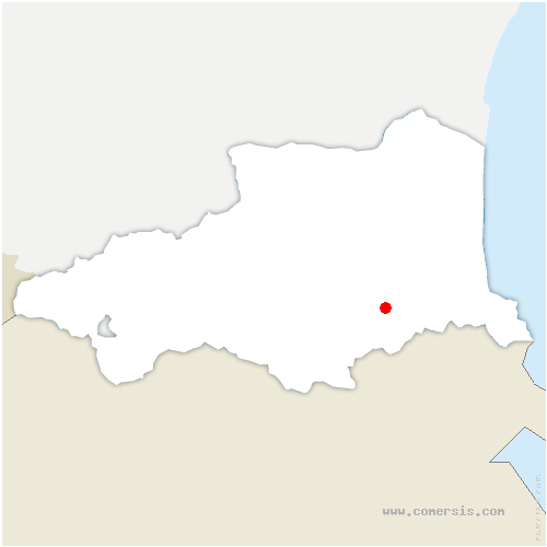 carte de localisation de Villeneuve-les-Corbières