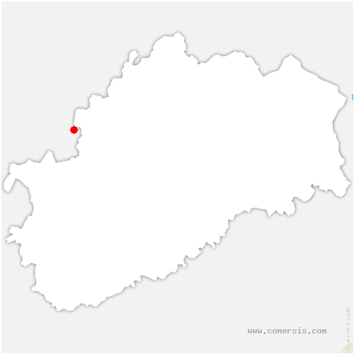 carte de localisation de Chemaudin et Vaux