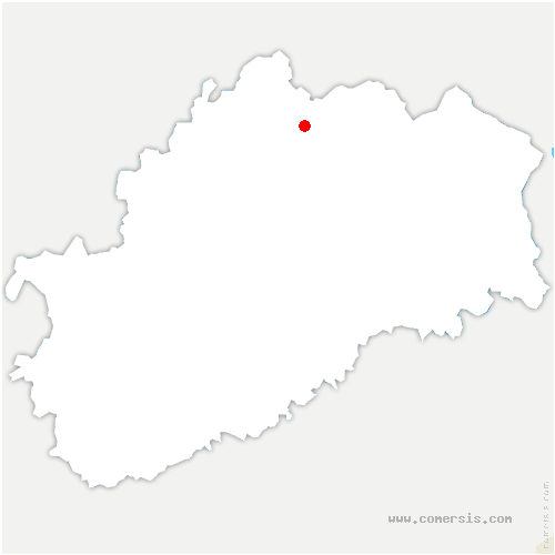 carte de localisation d'Hyèvre-Magny
