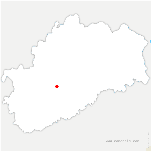 carte de localisation de Reugney