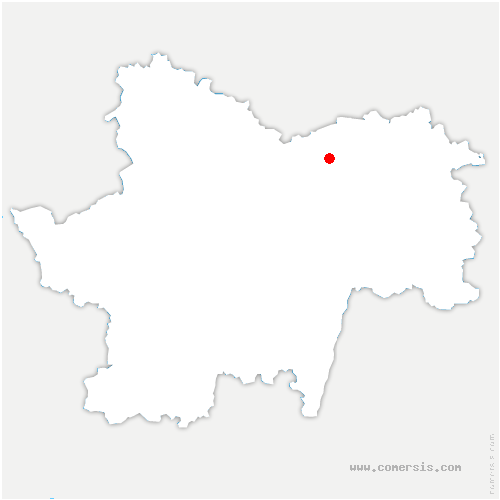 carte de localisation de Virey-le-Grand