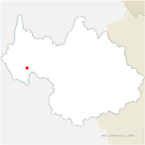 carte de localisation de Saint-Cassin