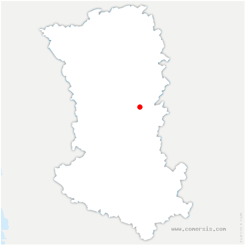 carte de localisation de Bonneuil-Matours