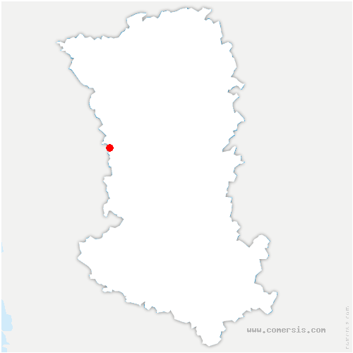 carte de localisation de Champigny en Rochereau
