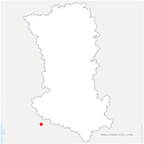 carte de localisation de Chaunay