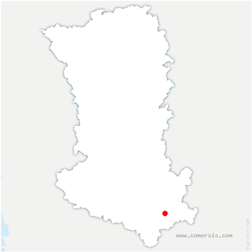 carte de localisation de Mouterre-sur-Blourde