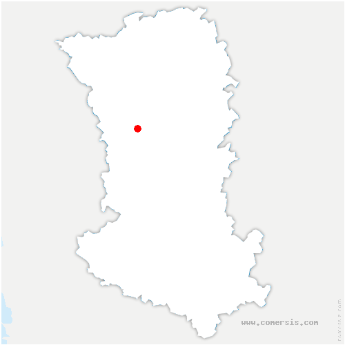 carte de localisation de Saint Martin la Pallu 