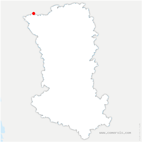 carte de localisation des Trois-Moutiers