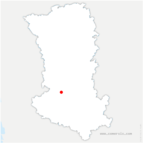 carte de localisation de la Villedieu-du-Clain