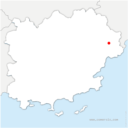 carte de localisation de Bagnols-en-Forêt