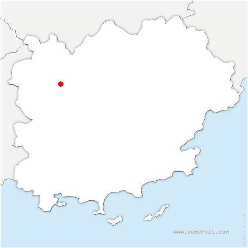 carte de localisation de Brue-Auriac
